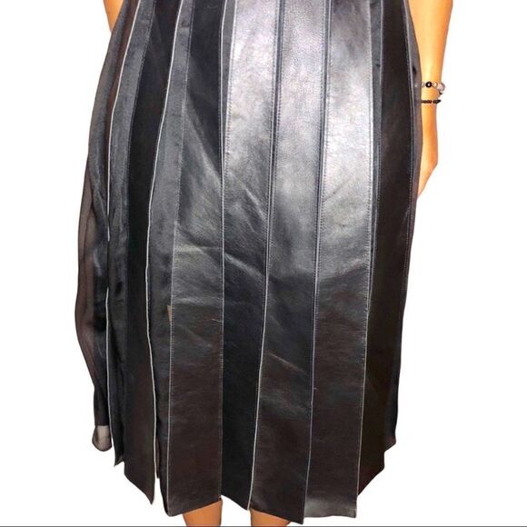 Nicholas Leather and Chiffon Carwash Midi S… - Picture 4 of 5